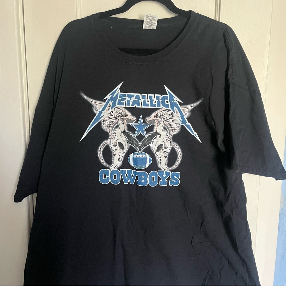 Metallica Dallas Cowboys stadium Black T-Shirt